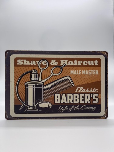Blechschild classic barber - blechschild, barber´s